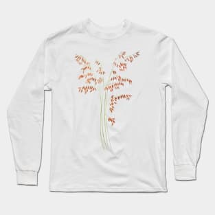 smooth brome grass seed head watercolor Long Sleeve T-Shirt